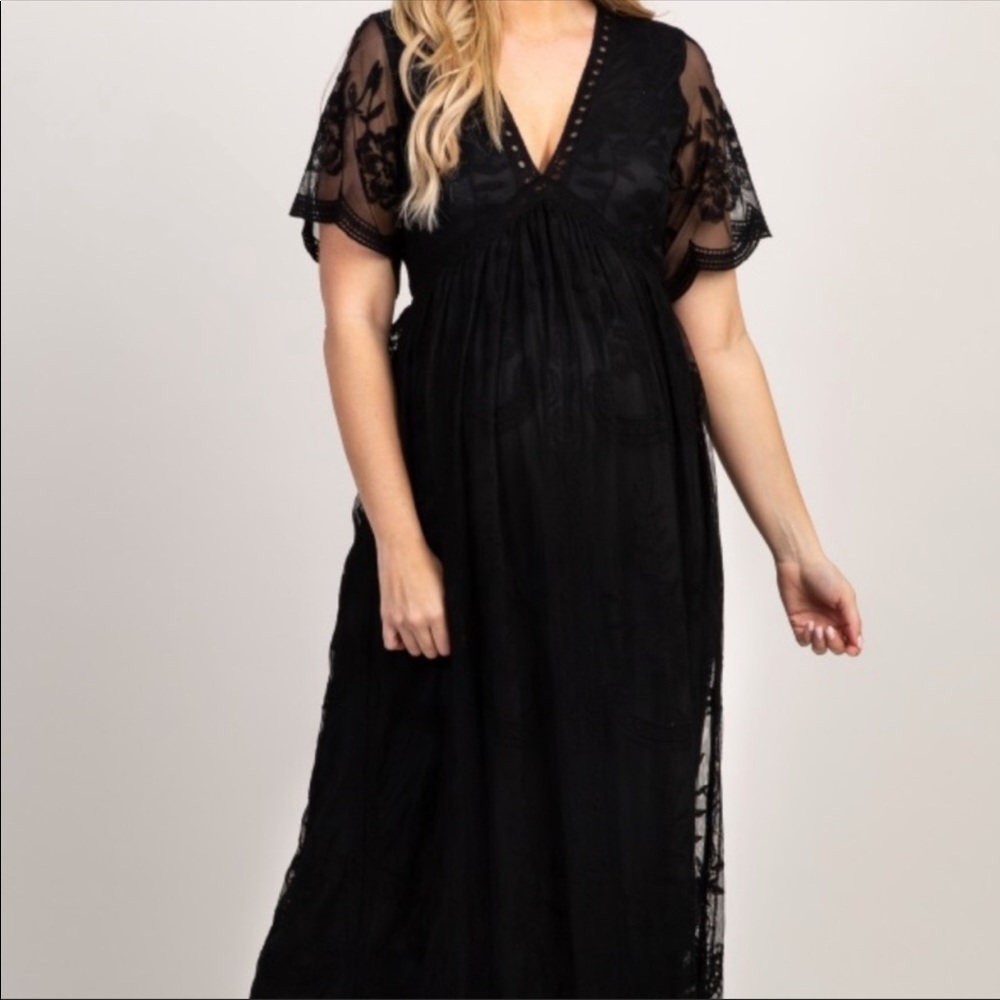 Pink Blush Black Dress
